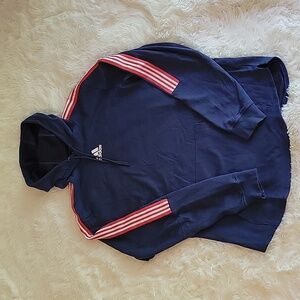 Vintage Adidas Pullover Hoodie Navy L